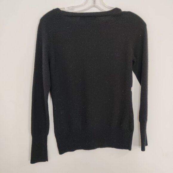 Gordon Cooper Golf Women's Sweater Size M Wool Cashmere Black Argyle Tennis Prep - Picture 4 of 8